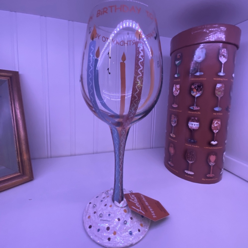 Lolita Collection “Happy Birthday” 15oz Wine Glass